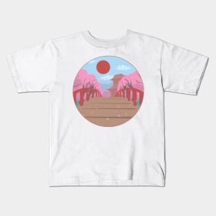 Japanese Sakura Art Kids T-Shirt